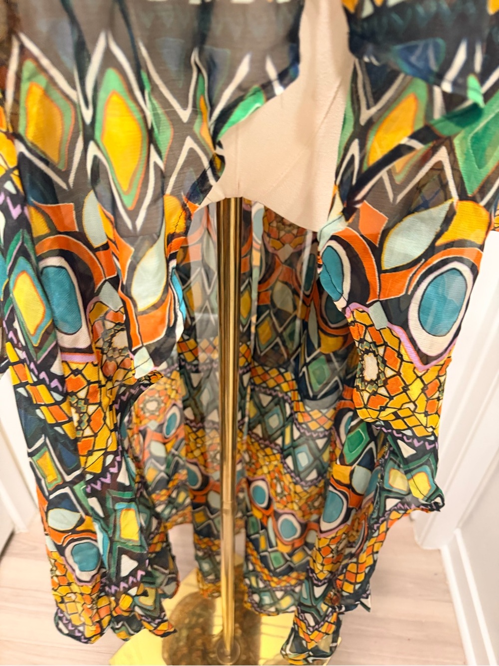 🔥Ashley Stewart Multicolor Off-Shoulder Boho Jumpsuit NWT RARE FIND!!! - Picture 8 of 8